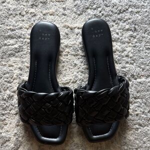 Black Braided Carissa Sandals